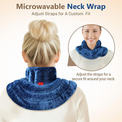 Comfytemp Microwavable Heating Pad for Neck and Shoulders, Weighted Wrap