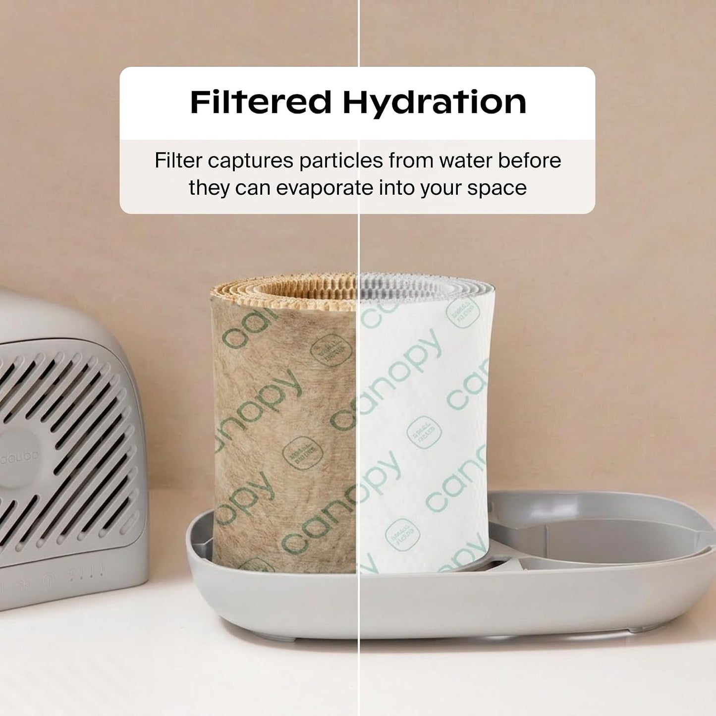 Canopy Bedside Humidifier 2.0, Moonstruck, 2.5L, 36 Hr, Reading Light & Sound