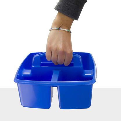 Storex 2-Compartment Large Cleaning Caddy – Multipurpose Supply Organizer with Handle - Black, 1-Pack (00973A06C)