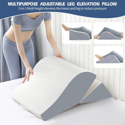 Simpledad Wedge Pillow for Sleeping, Orthopedic Bed Wedge Pillow Set