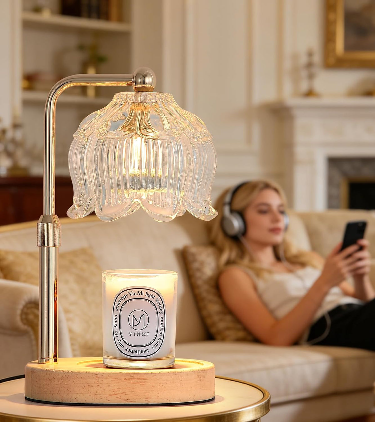 MEXISUE Candle Warmer Lamp with Timer, Bird Candle Warmer Lamp with Jar Candles,Wax Melt Warmer for Housewarming Gift, Birthday Mother's Day Valentines Gifts for Women,Mom,Sister,Bedroom Decor