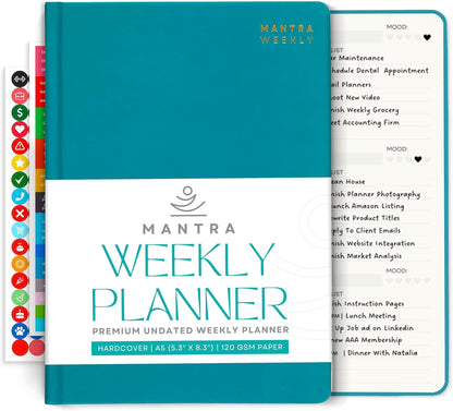 2026 Planner, Daily Journal & Gratitude Journal All-In-One with To Do List, Self Care Prompts & Habit Tracker - 7 x 10 - Pink