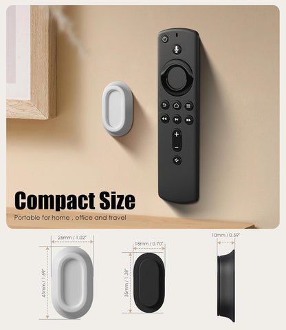 Magnetic Remote Control Holder Wall Mount for TV/Fan, 5Pack-Black | No Drill Self-Adhesive TV Remote Holder for Bed, Silicone Remote Caddy, Bedside Organizer, RV Accessories