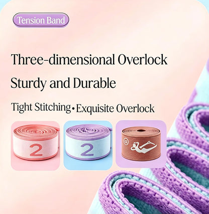 Multi-Loop Stretch Band - Yoga, Pilates, Ballet, and Physical Therapy Stretching Strap for Flexibility, Leg Stretching, and Exercise - Durable Stretching Equipment