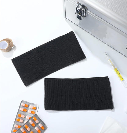 Geiserailie 2 Pcs Extender Strap Reusable 3 x 20 Inch Ice Belt Extender Strap Multipurpose Elastic Hook and Loop Extension for Ice Pack Black Back Knee Ankle Braces, Vests, Wraps, and Belts