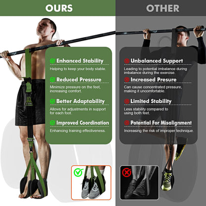HPYGN Two Foots Pull Up Assistance Bands, Heavy Duty Resistance Band for Pull Up Bar, Adjustable Weight/Size with Fabric Feet/Knee Rest, Bands for Pull Up Assist for Strength Training, Pull Up