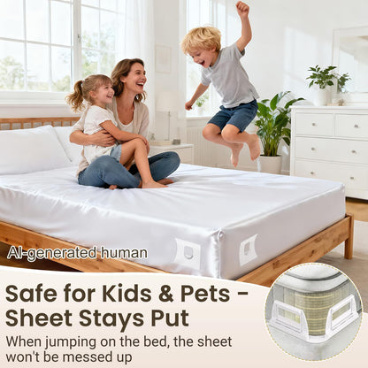 INSMART Sheet Holders - Bed Sheet Holder for Corners&Sides, Strong Elastic Sheet Straps/Grippers. Keep Sheets Firm&Tightt, No More Loose Sheets, Universal Fit and Easy Installation
