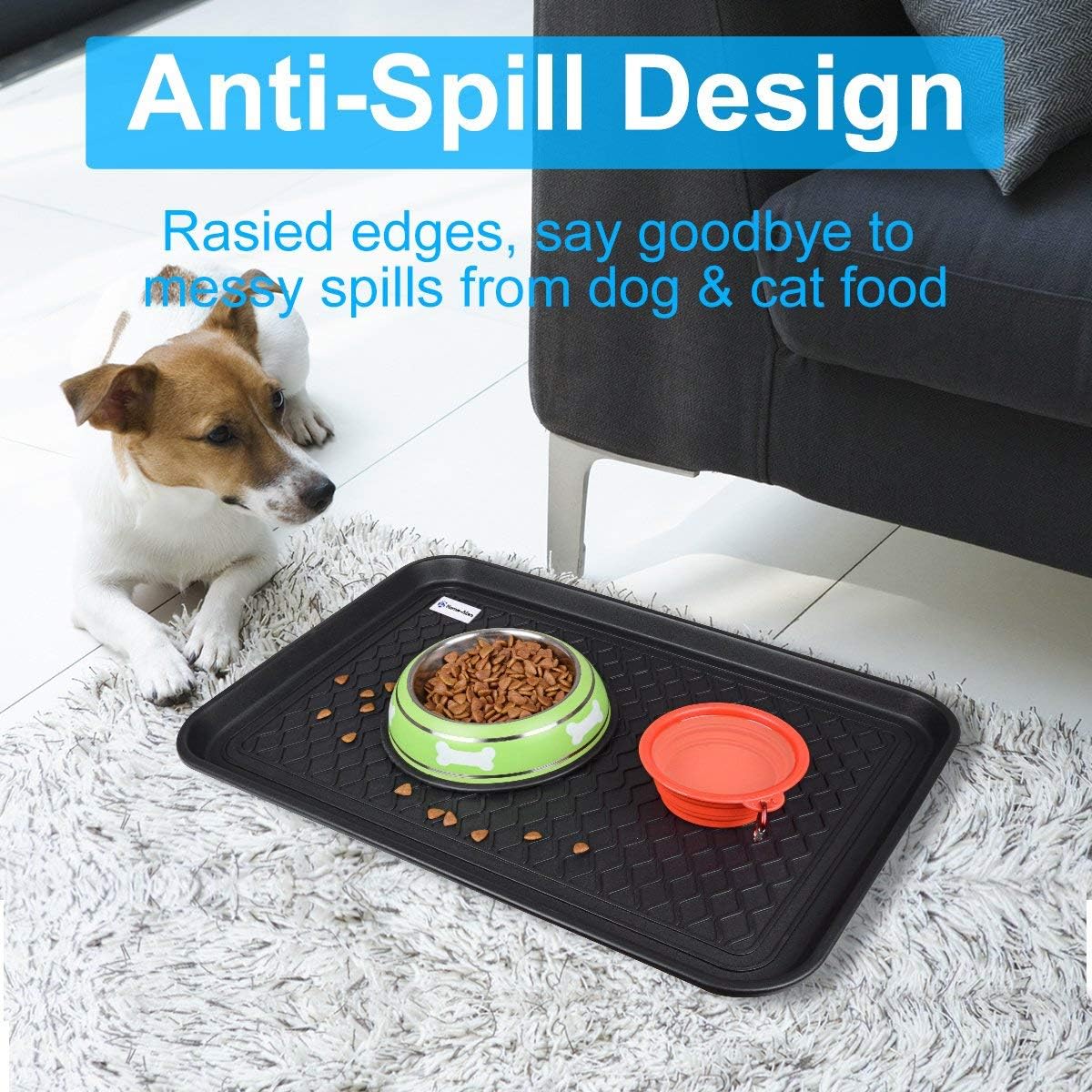 Multi-Purpose Boot Tray Mat,Dog Bowl Tray,Waterproof for Indoor and Outdoor Floor Protection