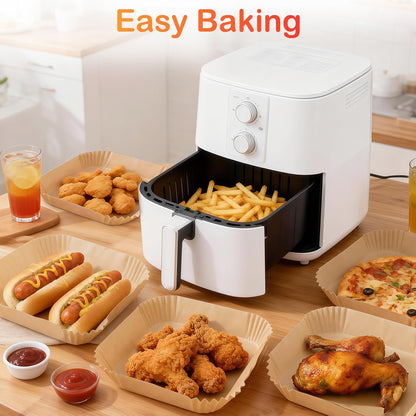 200PCS Air Fryer Liners for Ninja: Higher Non-Stick Disposable Parchment Paper Liner for Ninja DZ201/DZ401 Dual Airfryer Baking - Food Grade Ninja Air fryer Accessories (Rectangle - 8.6 x 5.5 inch)