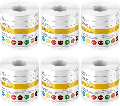 1500pcs Dissolvable Label 2x3in Food Rotation Stickers | 2×3" / 5×7.6cm, easy-to-read format Strong adhesive, sticks to plastic, glass & metal Perfect for restaurants, cafés, kitchen