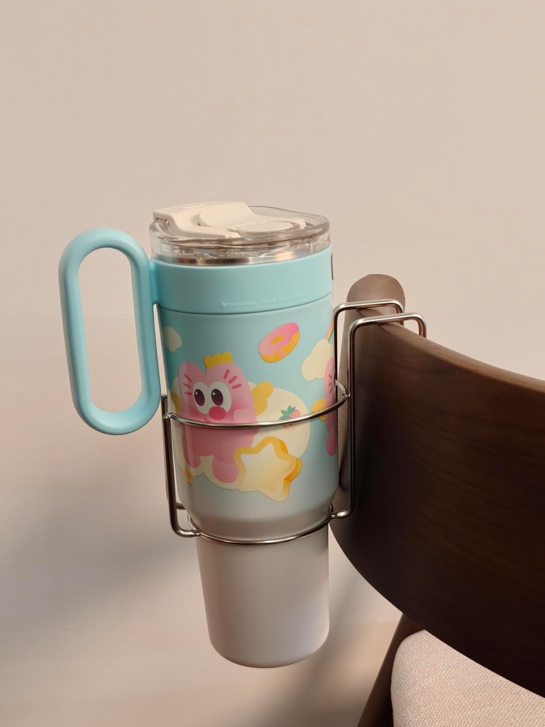 Cup Holder for Bed (Diameter: 3.3IN) Drink Holder Water Bottle/Glass Organizer for Wood Dorm Room Bunk Bed Crib, Metal Toddle Bed,Loft Bedside, Headbed, Car,Office Desk Partition