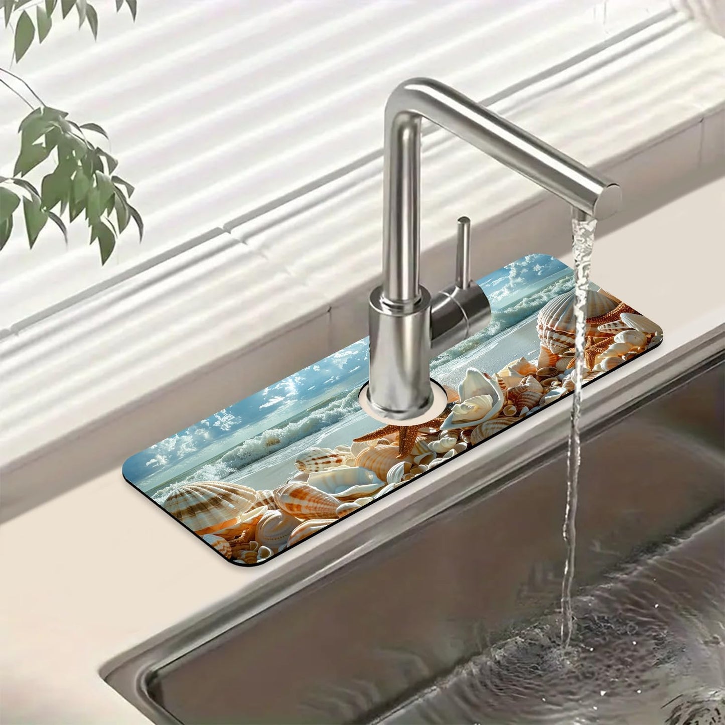 Faucet Mat for Kitchen Sink Absorbent Splash Guard Bathroom 23.5"X5.5"