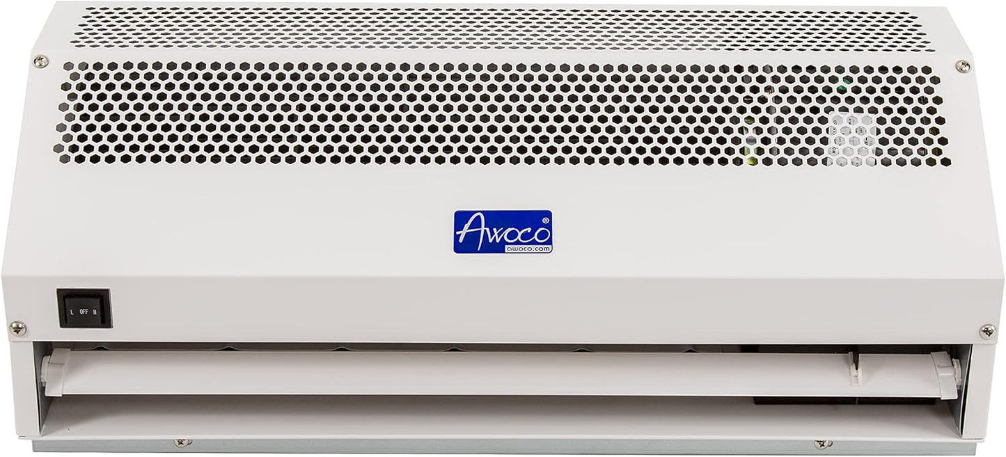 Awoco 72" Super Power 2 Speeds 2350CFM Commercial Indoor Air Curtain, CE Certified, 120V Unheated - Magnetic Door Switch Included