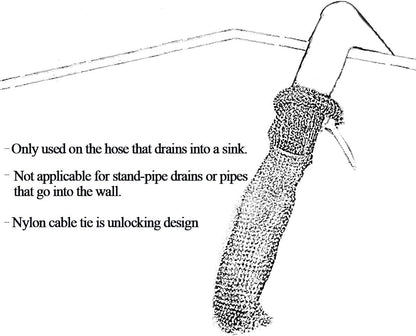 Wobe 36Pack Washing Machine Lint Traps with Nylon Ties, Stainless Steel | Mesh Lint Filter Lint Snare Traps for Laundry Washer Hose, Rustproof Snare Net, Includes 36 Nylon Ties, Easy to Install