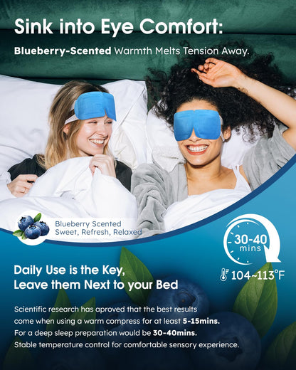 16 Packs Steam Eye Masks for Dry Eyes, Self Heating Warm Compress Unscented