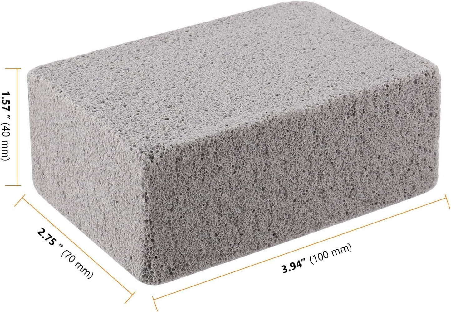 SEUNMUK 10 Pack Grill Stone Cleaning Brick Block, 3.9x2.8x1.6 Inch Gray Pumice Grill Cleaning Stone, Grill Clean Brick for Removing Stains, BBQ Grill