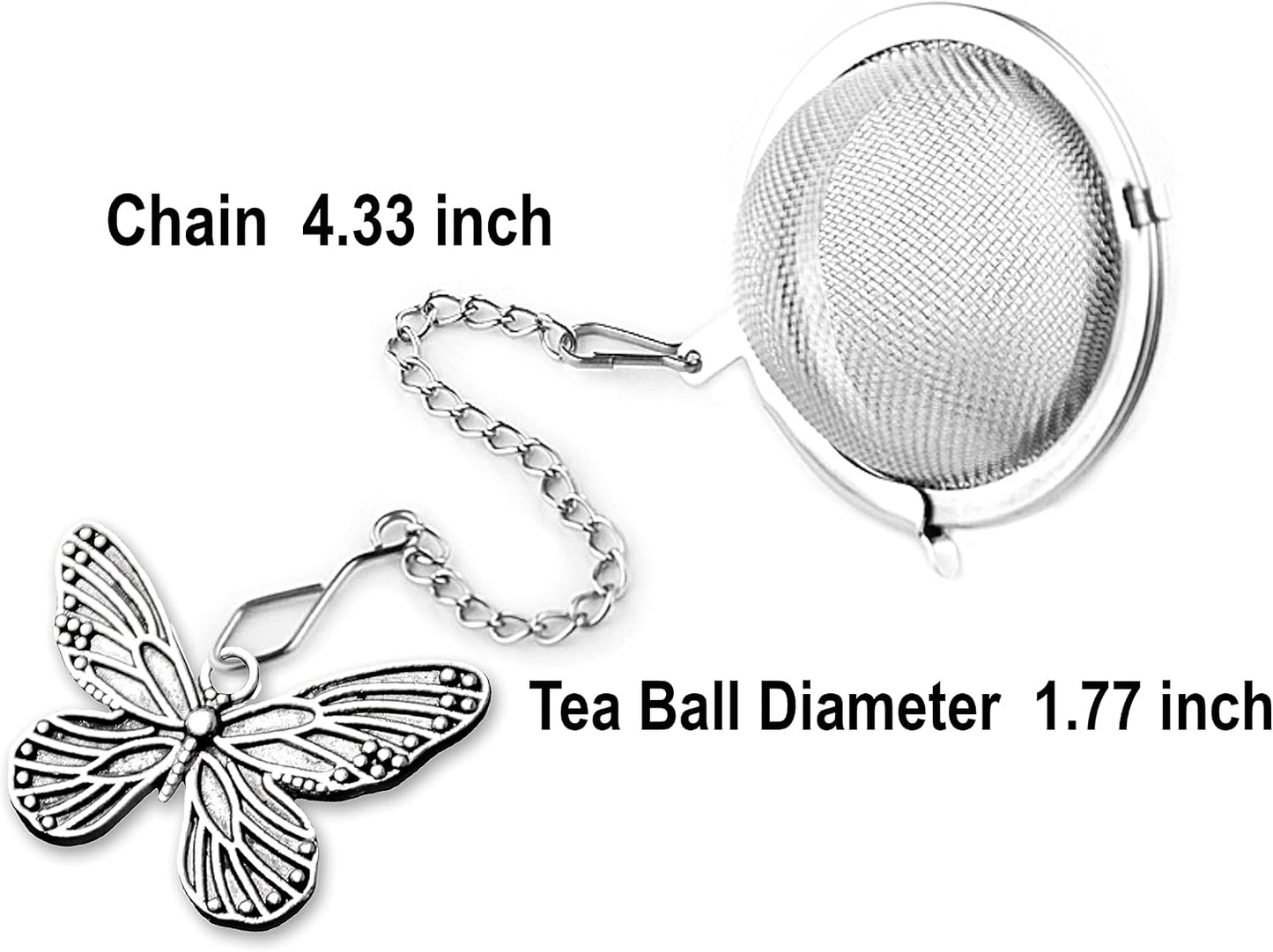 TeaSanavie 2 Pack Halloween Themed Tea Infuser - Gothic Loose Leaf Tea Steeper with Black Raven & Skull Butterfly Charm, 304 Stainless Steel, Perfect Spooky Tea Gift