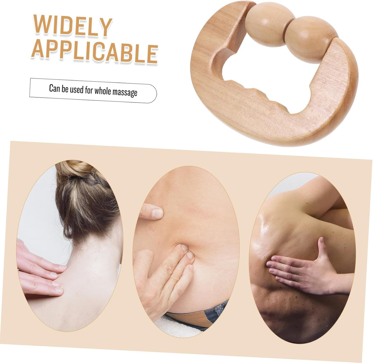 FOMIYES Wooden Foot Roller Tool for Relaxation Portable Massage Device for Face Neck Shoulder Foot Back for Home Travel Use