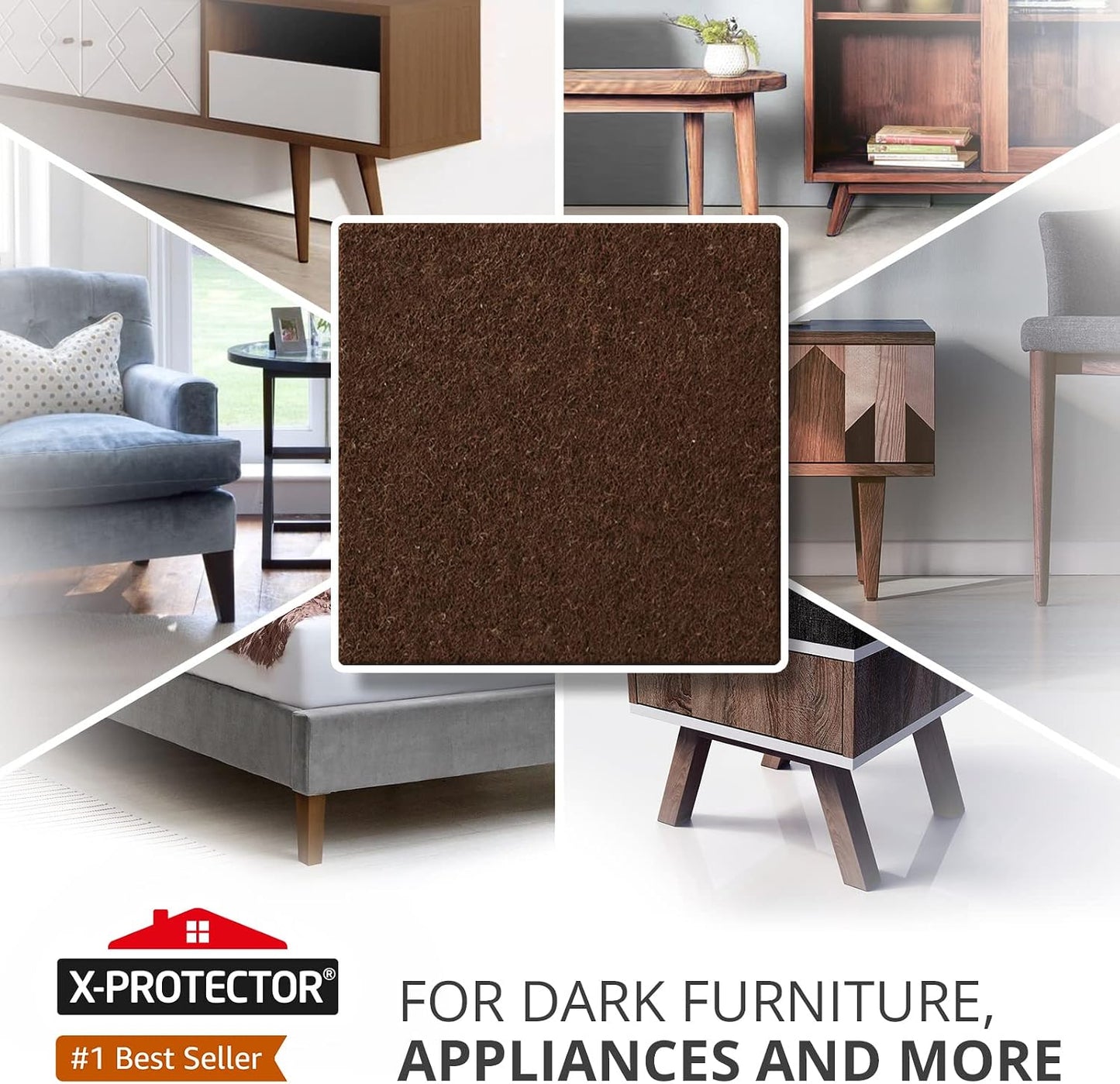 16 Heavy-Duty Felt Furniture Pads 2” 1/4” Thick X-Protector Round Felt Pads | Furniture Feet - The Best Felt Floor Protectors for Furniture to Prevent Scratches. Protect Your Hard Floor! (Beige)