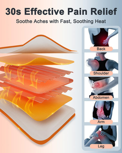 Wrap Around Heating Pad for Back Pain Relief & Period Cramps with Strap