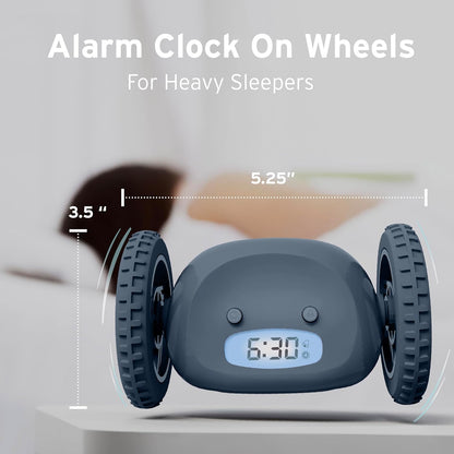 CLOCKY Alarm Clock on Wheels – Loud Rolling Alarm Clock for Heavy Sleepers
