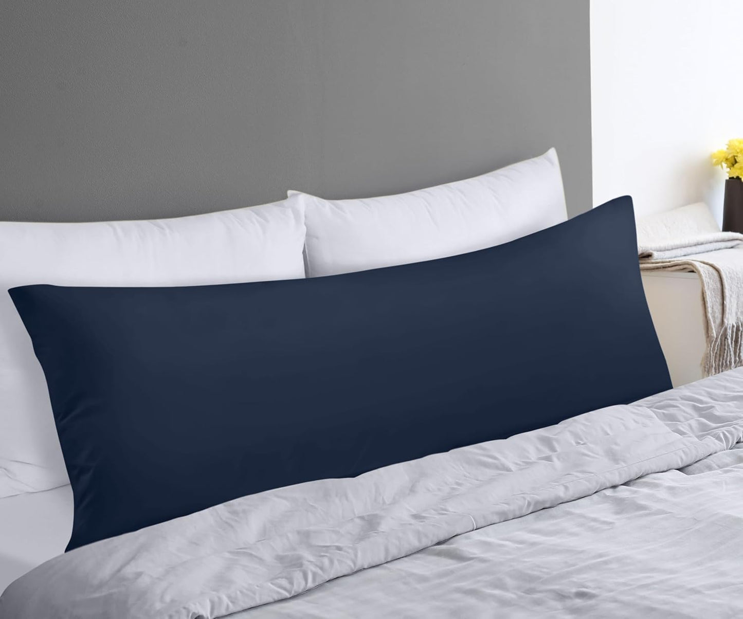 Utopia Bedding Full Body Pillow for Side Sleeper, White Long Pillow for Bed | Large Body pillows for Adults, Plush Support, Pregnancy Pillow Insert for sleeping, helps maintain body contour, 20x54 inches