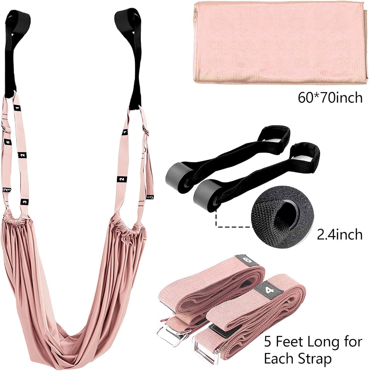 Aerial Yoga Rope for Door,Yoga Door Swing,Leg Stretcher Strap | Stretching Strap,Backbend Training Rope, Flexibility Trainer Stretching Equipment Assist Stretch for Gymnastics