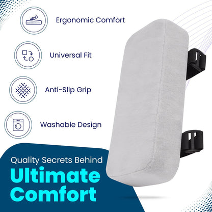 Arm Rest Cushion - Set of 2 Office Chair Arm Pads for Elbow Pain Relief - Computer Office Chair Arm Covers for Comfortable Desk Setup
