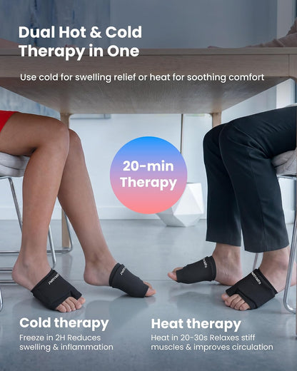 3D Forefoot Ice Pack with Dual-Layer Cooling Gel and Bunion Corrector | Flexible Fit, Enhances Forefoot Cooling, Hot & Cold Therapy, Ball of Foot, Gout Pain Relief, Bunion Hallux Valgus Corrector