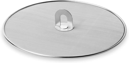Homestia Splatter Screen for Frying Pan, 10 Inch Grease Splatter Guard | 304 Stainless Steel Ultra Fine Mesh Lids, Splatter Screen for Cooking, Rust-Free - No Oil Mess, No Burns, with Fold Flat Knob