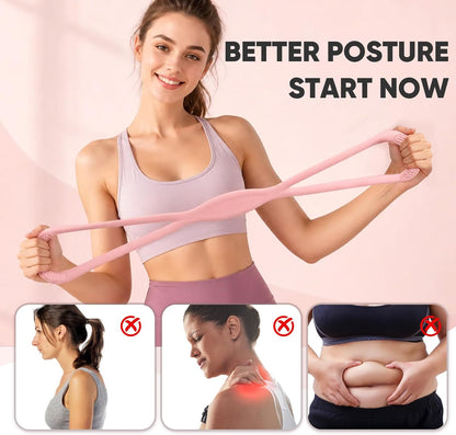 Figure 8 Resistance Bands, Exercise Bands for Stretching, 1Pcs | Fit Arms, Shoulder, Leg & Back, Non-Slip Handles, Home Gym, Yoga & Physical Therapy - Toning, Posture Correction,Women & Men