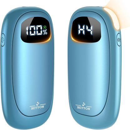 Hand Warmers Rechargeable-Electric Hand Warmers, Max 16 Hrs Warmth Up to 127℉, LED Display & Flashlight, Dual-Side Heating Portable Heater for Golf Hunting Camping for Men Women, Valentine's Day Gifts