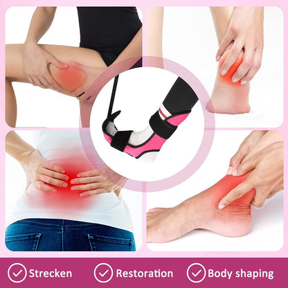 Foot and Calf Stretcher for Plantar Fasciitis, Heel Spurs, Foot Drop & Achilles Tendonitis, Improve Muscle Strength Relief Foot Pain Yoga Stretching Strap Leg Stretcher for Thigh Calf and Hamstring