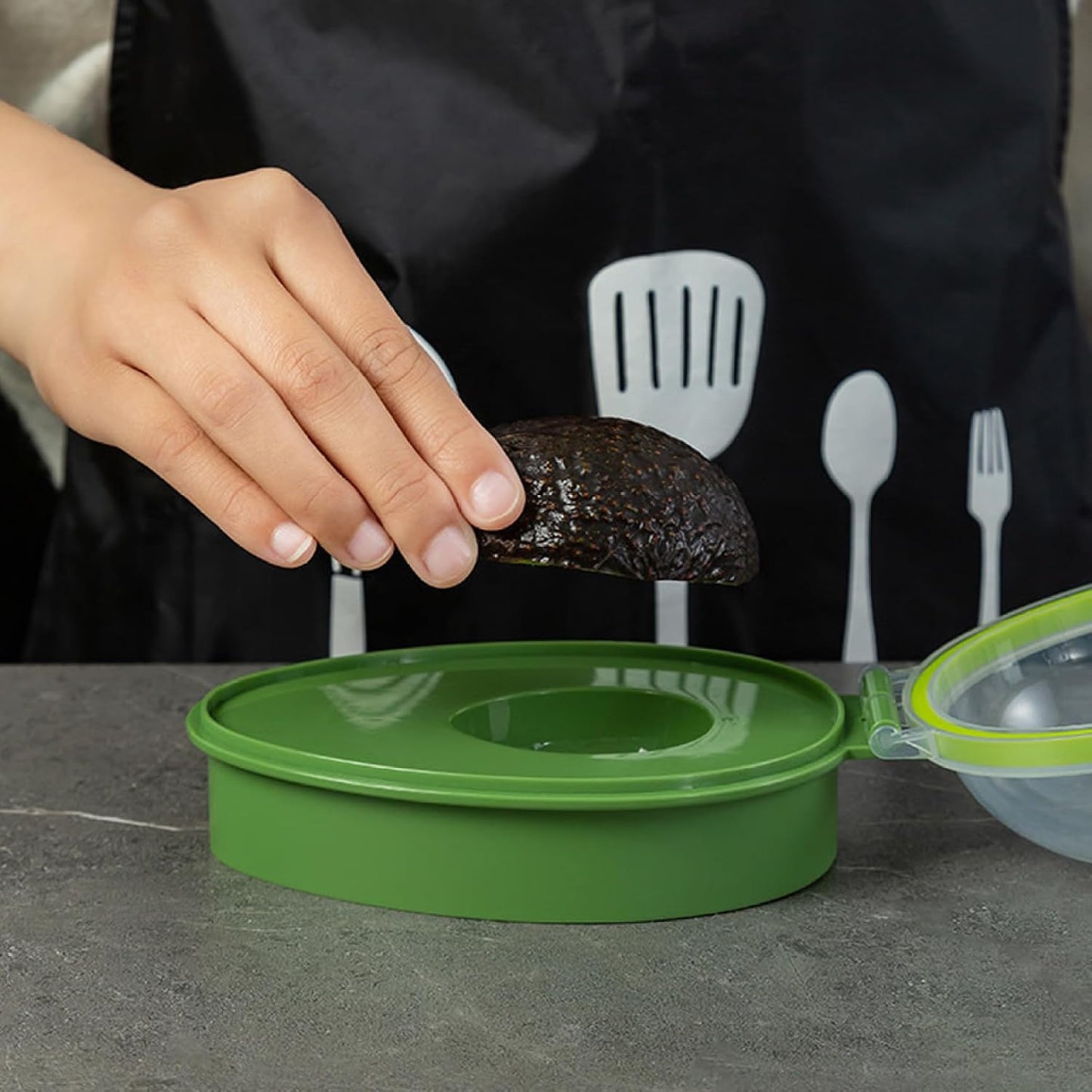 2Pcs Avocado Saver for Fridge, Reusable Avocado Container, Sealable & Visible Silicone Food Storage Containers for Kitchen Saver