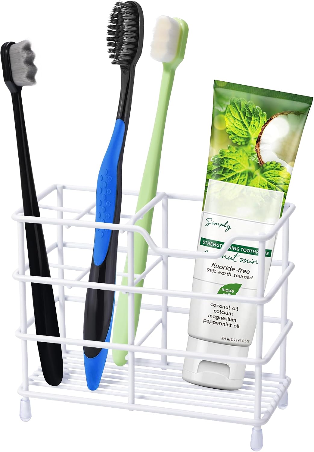 Electric Toothbrush Holders for Bathrooms 304 Stainless Steel Quick Drying | Upgrade Heavy Duty Sturdy Durable Toothpaste Holder Bathroom Organizer Storage Decor Accessories Tooth Brush Holder Caddy