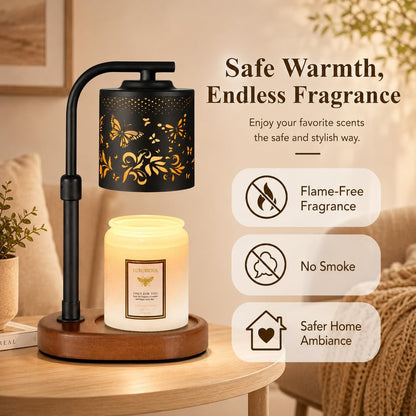 kobodon Candle Warmer Lamp with Timer Dragonfly Electric Candle Lamp Warmer