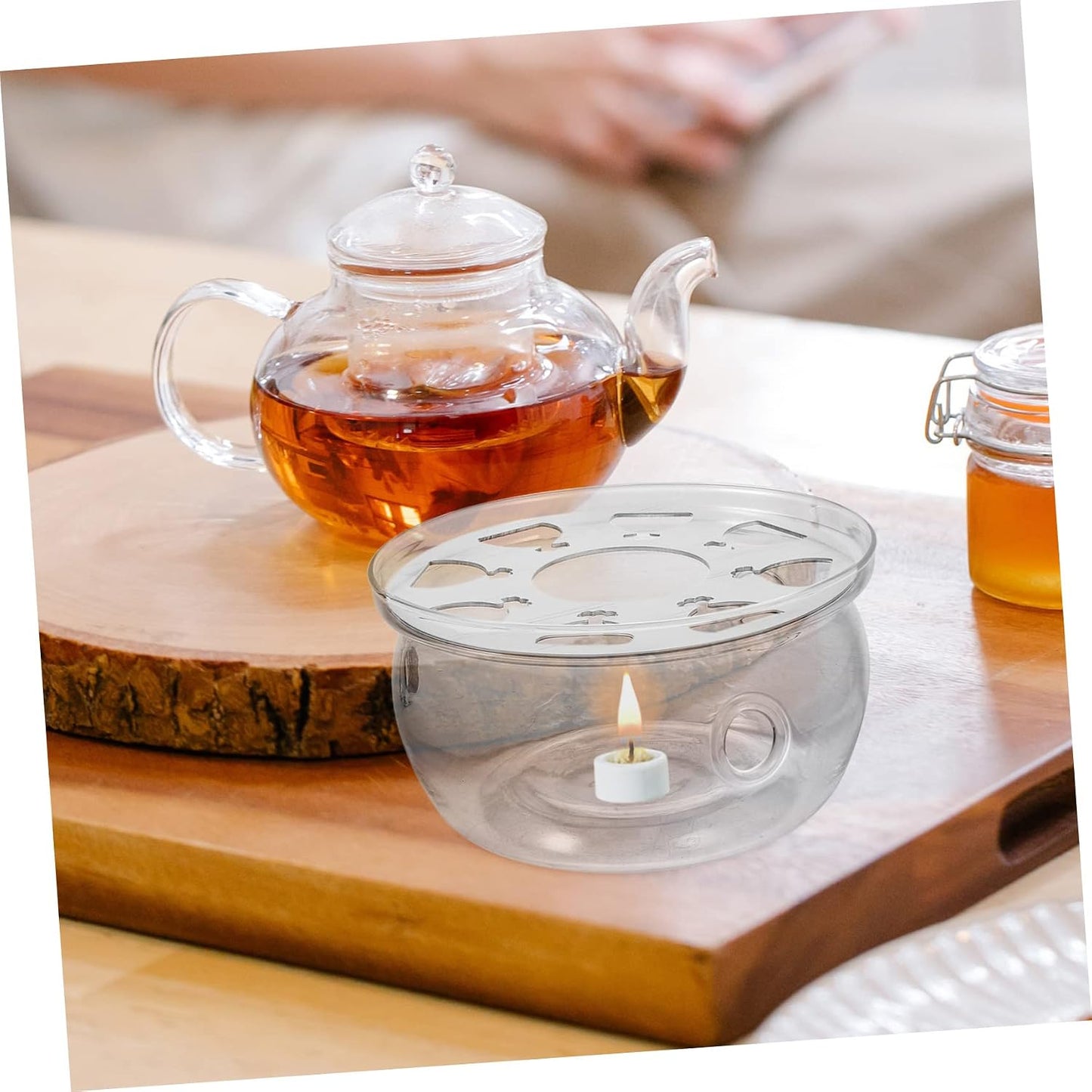 Teapot Heating Base Tea Warmer Small Kettle Base Tea Heater Retro Design