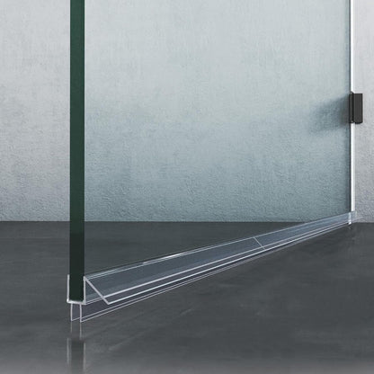 3 PCS Frameless Shower Door Bottom Seal 1/4 Inch Glass (15.75 in x 3),3 Section Segmented Installation Kit,Glass Shower Door Seal Strip Bottom,Weather Stripping Sweep Leak Water Guard