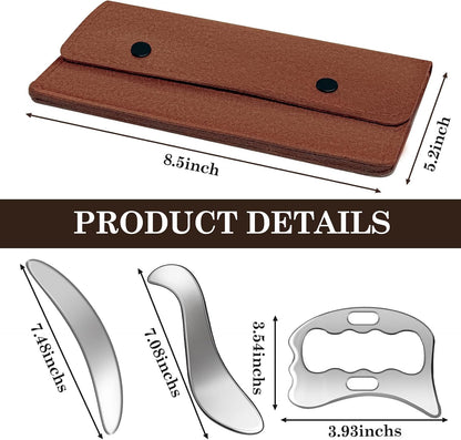 Gua Sha Scraping Tool Stainless Steel, Body Massage for Neck Back
