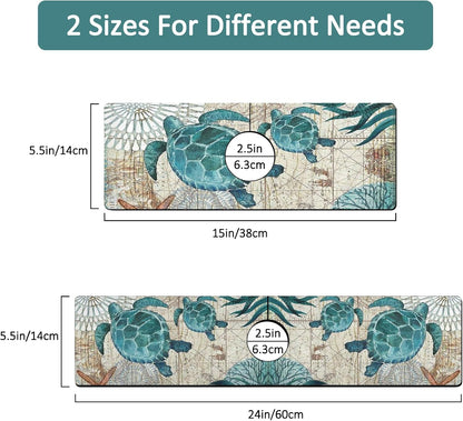 Kitchen Sink Splash Guard Faucet Mat 24" X 5.5" Tropical Leavesl Absorbent Fast Drying Mat Faucet Draining Mat Sink Splash Guard Behind Faucet Drip Catcher for Kitchen Bathroom