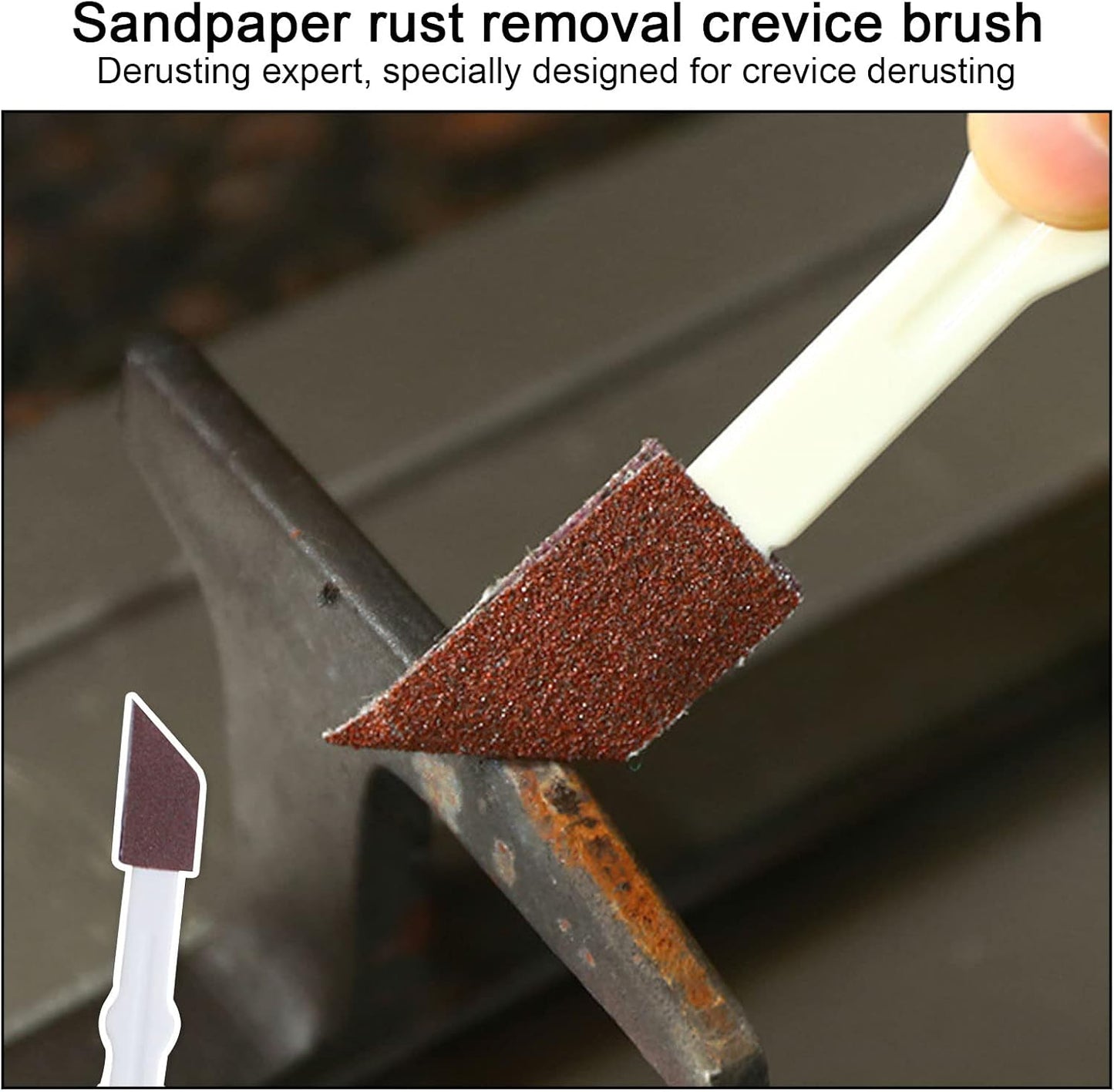 Crevice Cleaning Brushes (White) Deep Clean Set for Kitchen, Appliances, Grout, and Narrow Spaces - Small Detail Scrub Brush for Tile