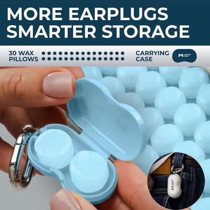 Peace&Quiet PQ Wax Ear Plugs for Sleeping - 30 Silicone Wax Earplugs