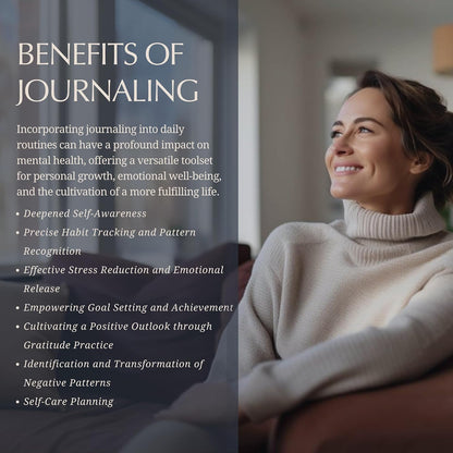 Mental Health Journal - 100-Day Guided Journal with Prompts for Self-Care, Mindfulness, Anxiety & Depression relief - Mood, Wellness & Emotions Trackers