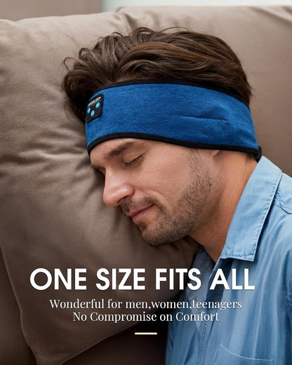 Sleep Headphones Bluetooth 5.4 Headband, Wireless Sleep Headphones with Ultra-Thin Stereo Speakers for Side Sleepers, Breathable & Soft Sports Headband for Running Exercise, Yoga, Travel