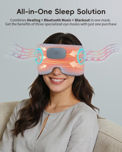 Heated Bluetooth Eye Mask for Sleep, Dry Eyes & Relaxation