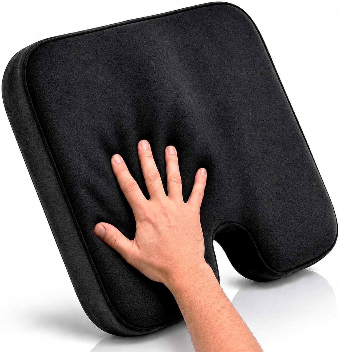 Vive Memory Foam Seat Cushion – Tailbone Pain Relief, Sciatica, Coccyx | Back Support for Office Chair, Car Seat, Wheelchair & Airplane, Water-Resistant Cover, 2-Layer Foam Comfort, Wheelchair