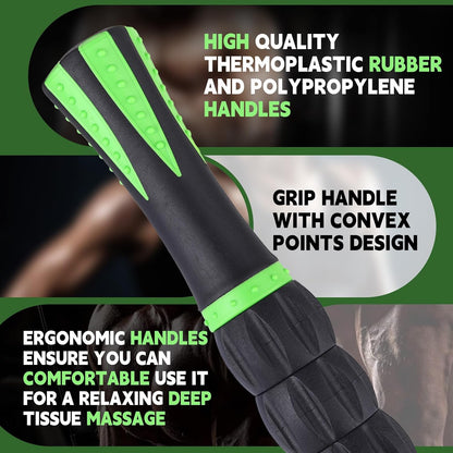 Massage Roller Stick,Muscle Roller Stick for Athletes,Liposuction Massage Roller for Lymphatic Drainage, for Relief Muscle Soreness, Trigger Points, Help Runner Legs, Back Recovery