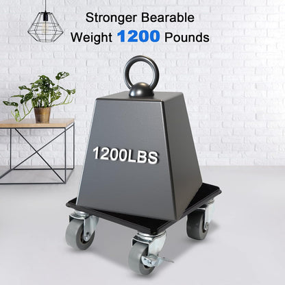 Furniture Moving Set for Hard Floor Surfaces, Move Heavy Furniture Quickly & Easily,(1 Lifter Tool & 4 Heightening Block)