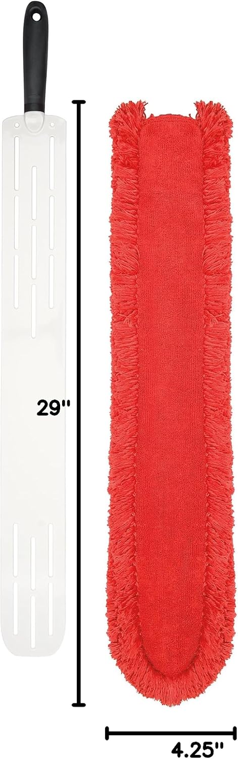 OXO Good Grips Under Appliance Microfiber Duster 4" x 1/2" x 33-1/2" h Orange