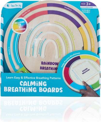 Open The Joy - Calming Breathing Boards for Kids and Adults, Mindfulness and Relaxation Tools - Ages 4 and Up